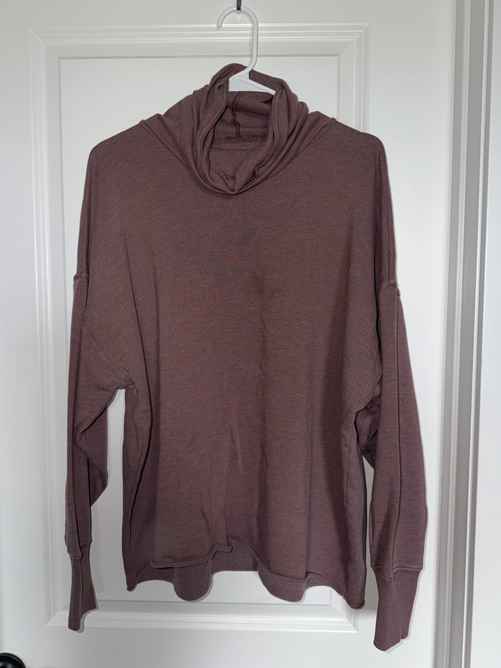 aerie Women's Mauve Cowl Neck Pullover Sweatshirt